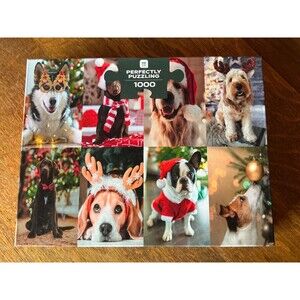 Christmas Dog Puzzle 1000 Pc Jigsaw Puzzle, Brand New-Sealed Box!